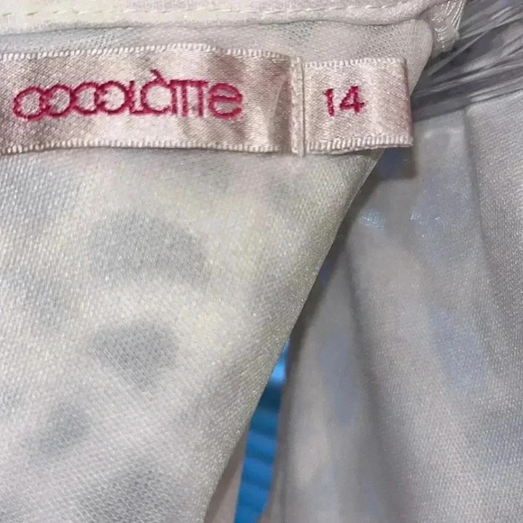 Cocolatte size 14 white sleeveless dress pit to pit 21” stretches to 23” - Picture 6 of 7